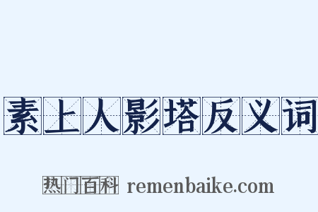 素上人影塔反义词是什么意思的图片